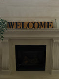 Welcome Sign Horizontal- Oak and Black