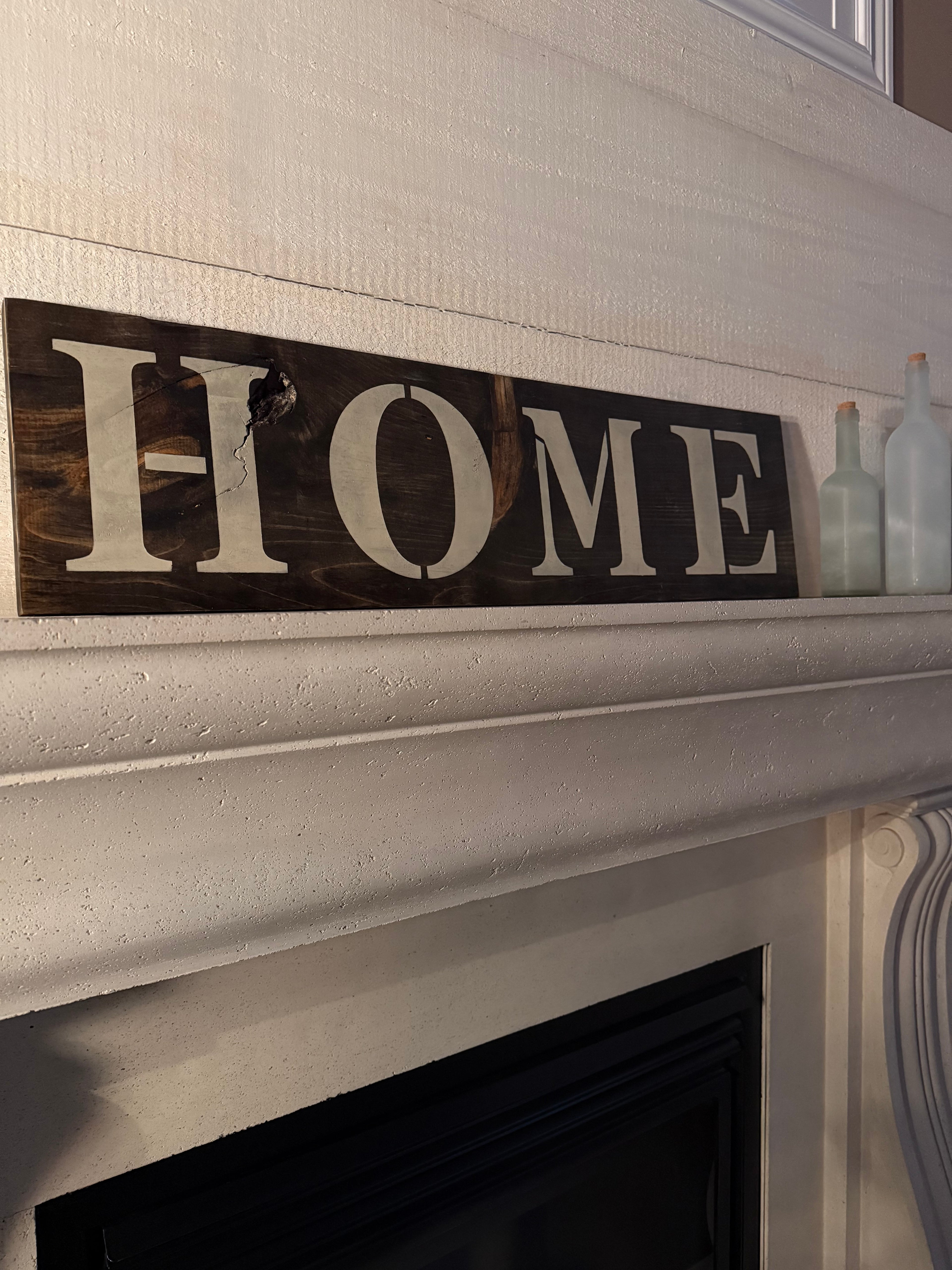 Home Sign-  Chocolate and Suede