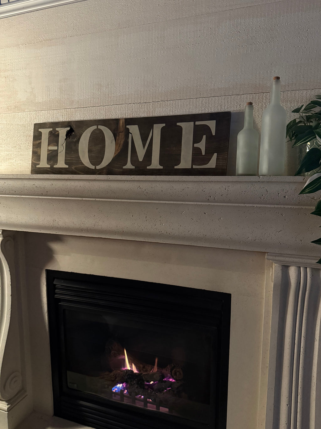 Home Sign-  Chocolate and Suede