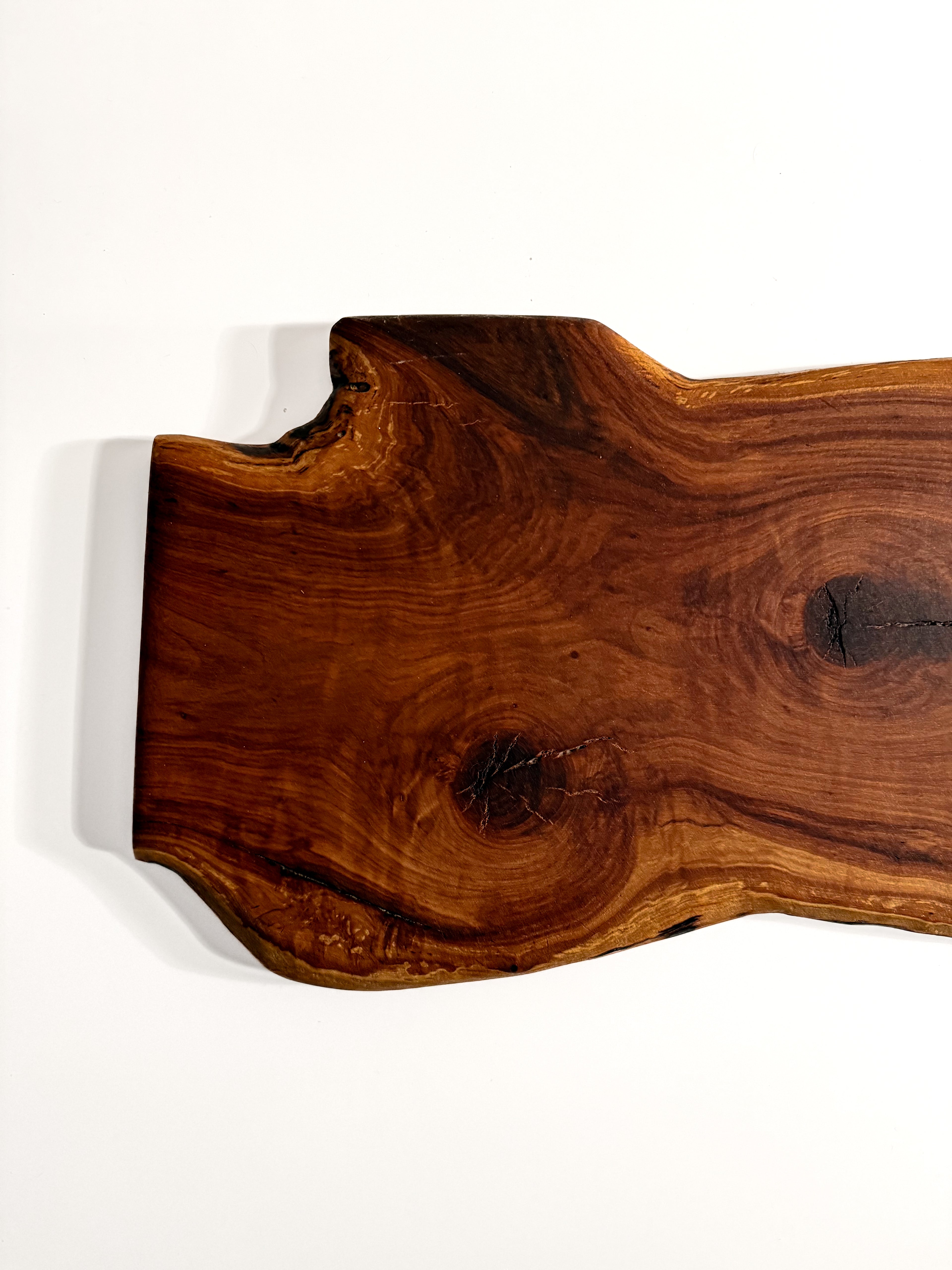 Knotty Apple Wood Serving/Cutting Tray