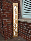 Welcome Sign Oak and White